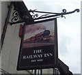 Sign for the Railway Inn, Alsager