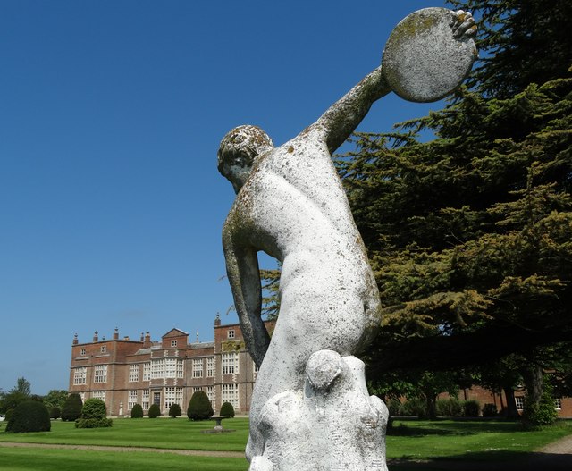 Statue of a discus thrower at Burton Constable