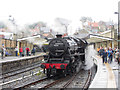 Steam locomotive at Whitby