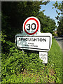 Sproughton Village Name sign on Sproughton Road