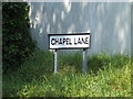 TM0848 : Chapel Lane sign by Geographer