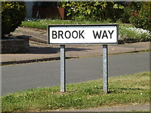 TM0848 : Brook Way sign by Geographer