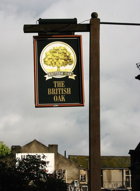 The British Oak (2) - sign, 1364 Pershore Road, Stirchley, Birmingham