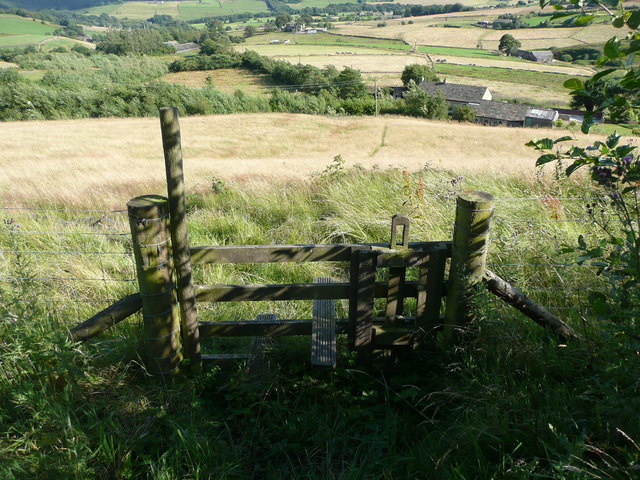 Stile on footpath from Shaw's Lane to Turgate lane, Sowerby