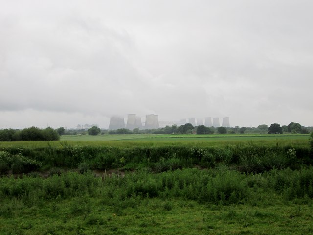 A  flat  landscape  over  the  River  Aire