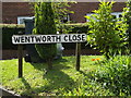 TM0849 : Wentworth Close sign on Hall Lane by Geographer