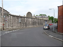 H8845 : The prison wall from the junction of Grove Terrace and George's Road by Eric Jones