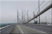 NT1279 : Mid-point of the Forth Road Bridge by Jim Barton