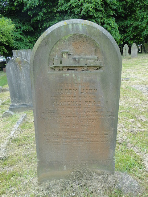 Headstone to Harry John READ, Railwayman