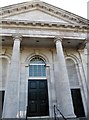 The elongated portico pillars of Armagh Court House