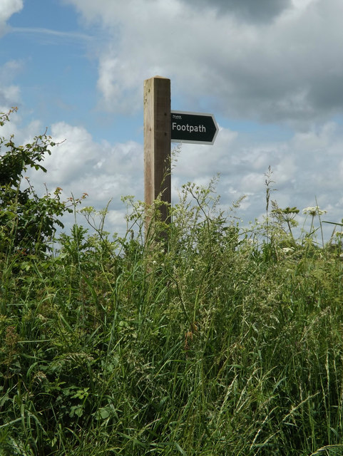 Footpath sign off Flowton Road