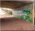 Mural on a bridge support, Cheltenham