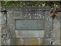 Plaque in Maxton Gardens