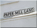 Paper Mill Lane sign