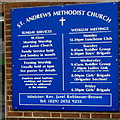 Information board, St Andrews Methodist Church, Birchgrove, Cardiff