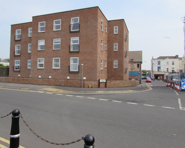 Three-storey block of flats on a Burnham-on-Sea corner