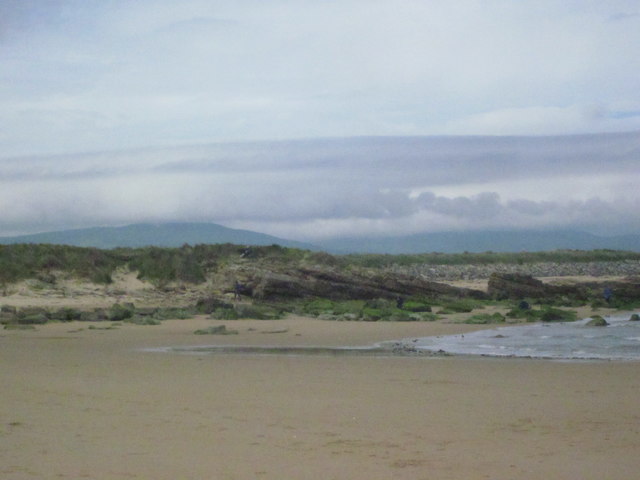 Rocky outcrops on the beach at Dornoch