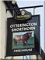 Sign for The Otterington Shorthorn Inn, Stainthorpe Row (A167) / Station Road