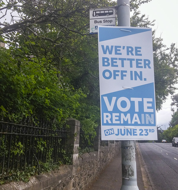2016 EU Referendum poster, Belfast