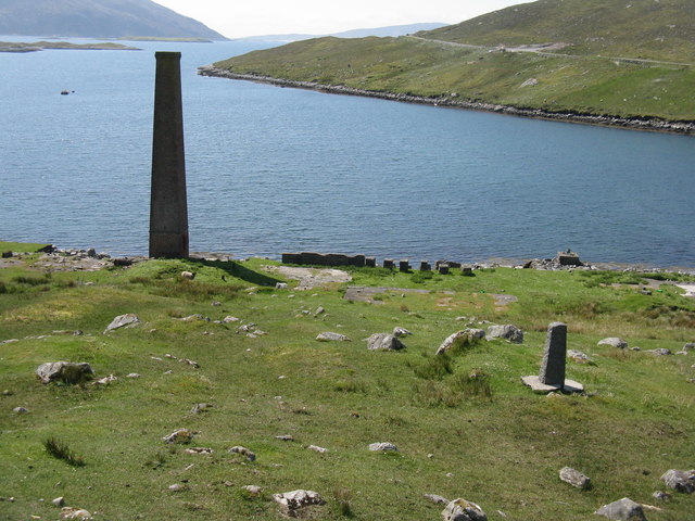 Remains of whaling station at Bun Abhainn Eadarra