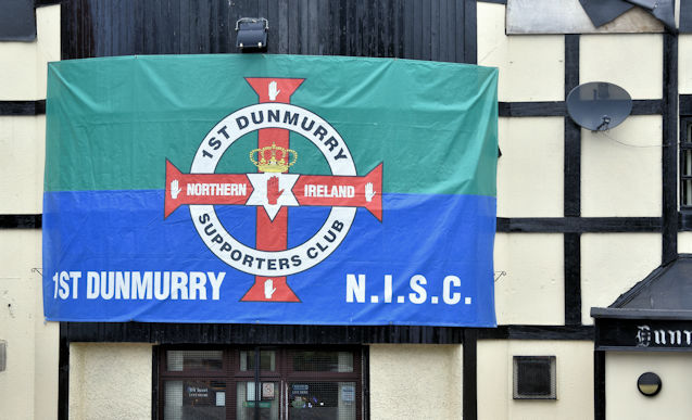 Northern Ireland football flag, Dunmurry (June 2016)