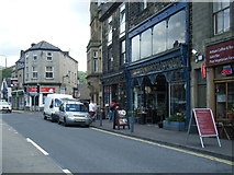 SD9324 : Rochdale Road and preserved Co-op shop front by Colin Pyle