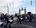 The Royal Marines sunset ceremony at the Memorial Gate Cleethorpes