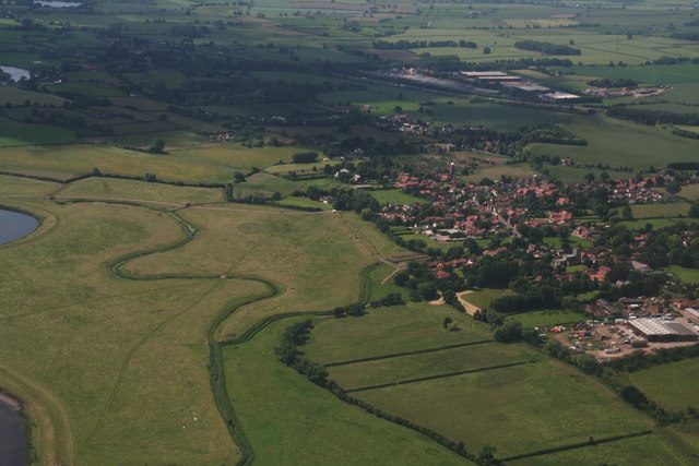 Sutton on Trent and South Holme water meadows: aerial 2016