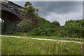 Access to the Cheshire Lines path from the footpath over the bridge