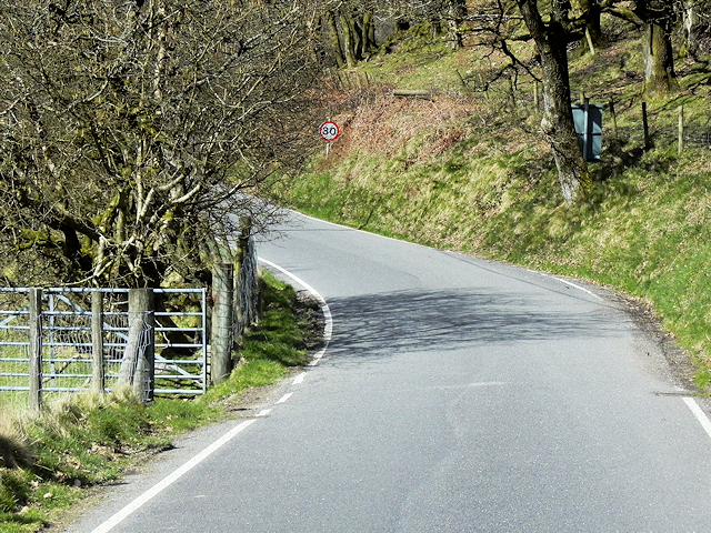 Bend in the Road near Cwmystwyth