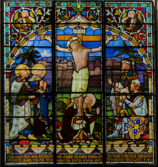 Stained glass window, St Giles' church, Lincoln