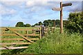 Footpath signpost north of Chirnside