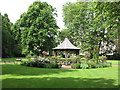 Royal Crescent Gardens, gazebo and plane trees