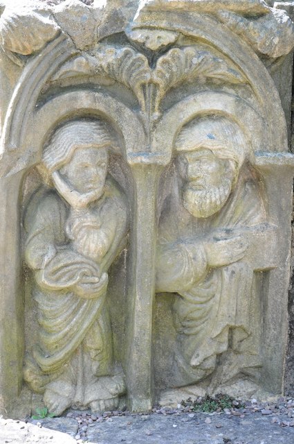Carved panel, Wenlock Priory