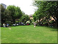 Refreshments on the lawn, Wesley Square