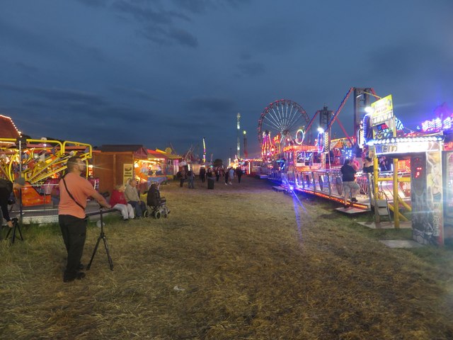 Line of rides, The Hoppings funfair, Newcastle upon Tyne