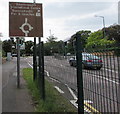 SZ0791 : Brown directions sign, Cambridge Road, Bournemouth by Jaggery