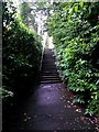 Westbourne: up the steps on footpath A09