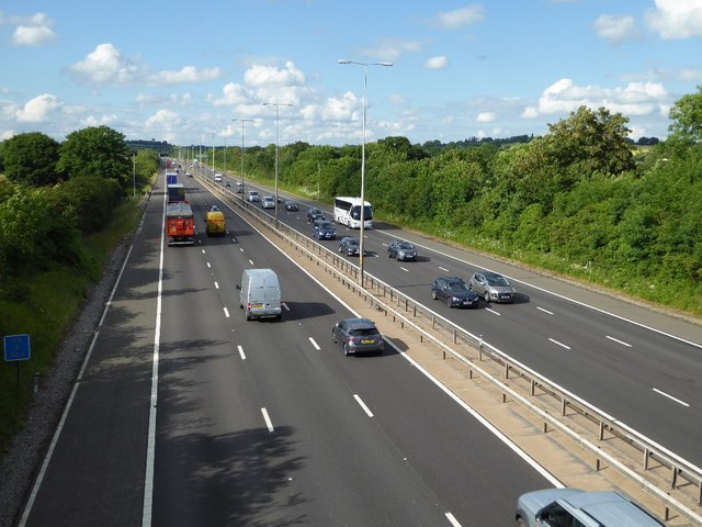 The M5 motorway near Kempsey © Philip Halling cc-by-sa/2.0 :: Geograph ...