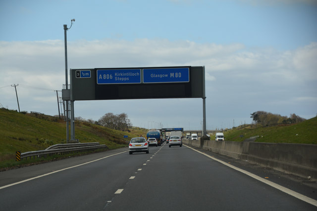 North Lanarkshire : The M80 Motorway © Lewis Clarke :: Geograph Britain ...