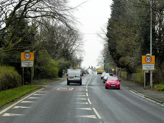A49 Entering Cuddington