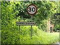 Garboldisham Village Name sign on the B1111 Harting Road