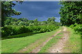 Stormy sky over Linford Bottom