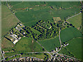 Geisland House and former school from the air