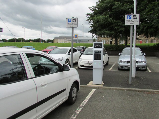 Electric vehicle charging point at... © Bill Kasman :: Geograph Britain ...