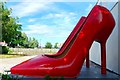 Oversized red high heels, Brick Street, Warrington