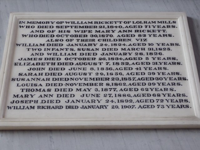  St Andrew, Ufford: memorial (D)