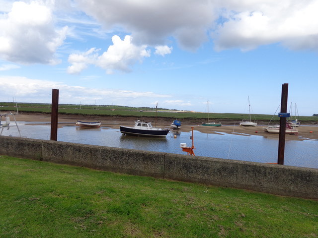 View of the edge of Wells-next-the-Sea salt marshes