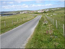 HU4940 : The lane from Glebe to Voeside, Bressay by David Purchase