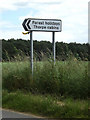 TL9483 : Roadsign on West Harling Road by Geographer